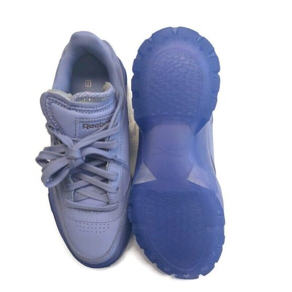 Reebok Youth 5.5Y Womens 7 Club C Cardi B Leather Sneakers Shoes Crisp Purple - Picture 7 of 8